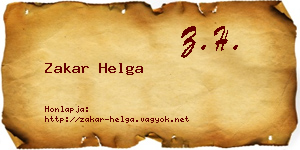 Zakar Helga névjegykártya